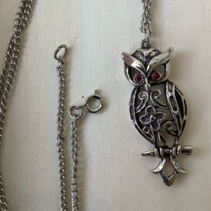 vintage TLC owl  Bird necklace